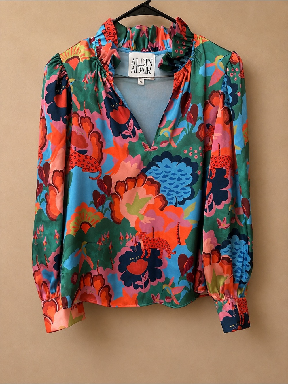Alden Multicolor Floral V-Neck Long Sleeve Blouse